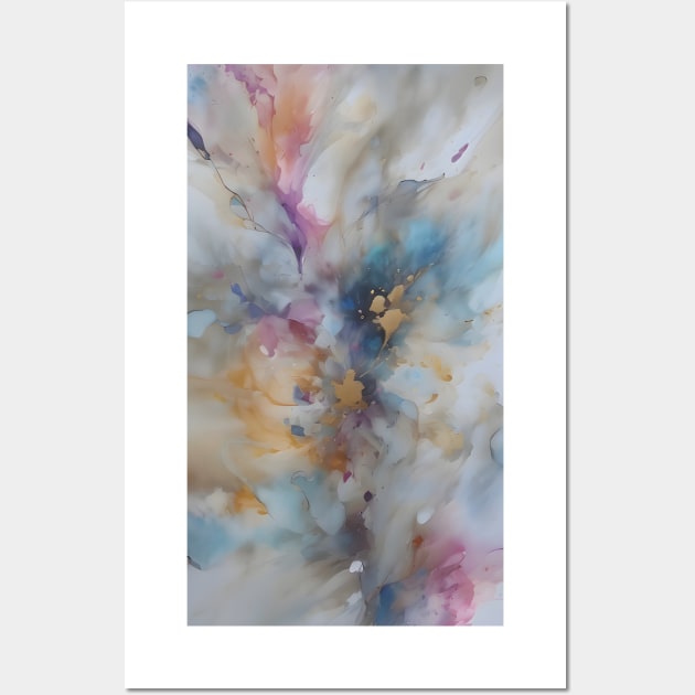 Alcohol Ink Cloud Nebula Wall Art by puravidavisions